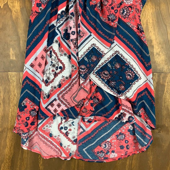 Roz & Ali Womens Blouse Floral Geometric Momcore Classiccore Stretch Large - Picture 3 of 9